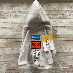 Peanut's SNOOPY HALLOWEEN BOO Dog Sz. SMALL Sherpa Hoodie Jacket Coat Costume